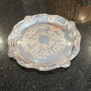 Antique silver plated serving platter